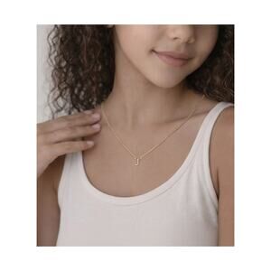18K Gold Plated Initial Necklace – Letter J - for Teens & Women